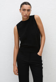 Cashmere Crew Vest - Black - Matteau